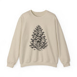 Surreal Christmas Sweatshirt, Pinecone House Illusion Art Crewneck, Christmas Gift, Winter Holiday Sweater