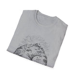 Surreal Dog Shirt, Sleeping Dog Mountain Illusion Art Tee, Dog Lover Gift, Vintage Engraving Dog Tee