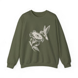 Surreal Bird Sweatshirt, Hummingbird Galaxy Illusion Art Crewneck, Bird Lover Gift, Birdwatching Tee