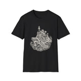 Surreal Ocean Shirt, Turtle Island Illusion Art Tee, Whale Sea Life Tee, Beach Lover Gift