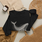 Surreal Bird Sweatshirt, Starling Whale Illusion Art Crewneck, Bird Lover Gift, Birdwatching Tee