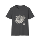 Surreal Cat Shirt, Cat Planet Illusion Art Tee, Cat Lover Gift, Vintage Engraving Cat Tee