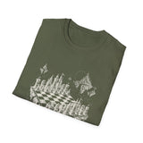 Surreal Chess Shirt, Chessboard in the Clouds Illusion Art Tee, Chess Player Gift, Board Game Tee