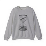 Surreal Travel Sweatshirt, Hourglass Desert Ocean Illusion Art Crewneck, Adventure Gift, Wanderlust Tee