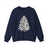 Surreal Christmas Sweatshirt, Pinecone House Illusion Art Crewneck, Christmas Gift, Winter Holiday Sweater
