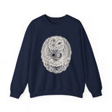 Surreal Celestial Sweatshirt, Eclipse Owl Illusion Art Crewneck, Moon Phase Tee, Mystical Witchy Gift