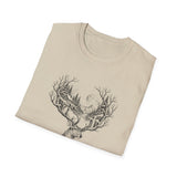 Surreal Christmas Shirt, Reindeer Forest Antlers Illusion Art Tee, Christmas Gift, Winter Holiday Tee