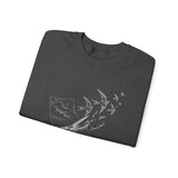 Surreal Sewing Sweatshirt, Scissors Swallows Illusion Art Crewneck, Seamstress Gift, Quilter Tee, Vintage Engraving Tee