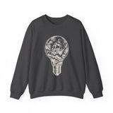 Surreal Ocean Sweatshirt, Ship in a Light Bulb Illusion Art Crewneck, Sailing Tee, Ocean Lover Gift