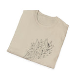 Surreal Firefighter Shirt, Fire Hose Doves Illusion Art Tee, Firefighter Gift, Vintage Engraving Tee