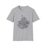 Surreal Ocean Shirt, Turtle Island Illusion Art Tee, Whale Sea Life Tee, Beach Lover Gift