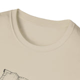 Surreal Travel Shirt, Map Ocean Waves Illusion Art Tee, Adventure Gift, Wanderlust Tee