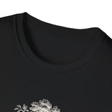 Surreal Cat Shirt, Cat Tree Rings Illusion Art Tee, Cat Lover Gift, Vintage Engraving Cat Tee