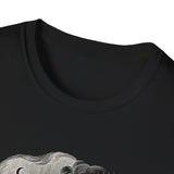 Surreal Dog Shirt, Fetch the Sun Illusion Art Tee, Dog Lover Gift, Vintage Engraving Dog Tee