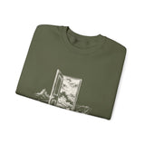 Surreal Ocean Sweatshirt, Desert Door Ocean Illusion Art Crewneck, Sailing Tee, Ocean Lover Gift