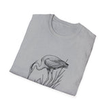 Surreal Birder Shirt, Heron to Reeds Illusion Art Tee, Bird Watcher Gift, Birdwatching Tee, Birder Gift