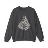 Surreal Bookish Sweatshirt, Book Mountains Illusion Art Crewneck, Book Lover Gift, Reader Tee, Dark Academia Shirt