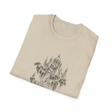 Surreal Architect Shirt, Blueprint Castle Illusion Art Tee, Architect Gift, Vintage Engraving Tee