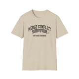 Merge Conflict Survivor Shirt, Funny Software Engineer Shirt, Programmer Gift, Software Developer Tee, Coder Gift