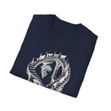 Surreal Cat Shirt, Endless Cat Staircase Illusion Art Tee, Cat Lover Gift, Vintage Engraving Cat Tee