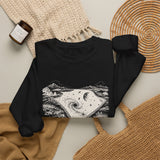 Surreal Space Sweatshirt, Zipper Galaxy Illusion Art Crewneck, Astronomy Tee, Space Lover Gift