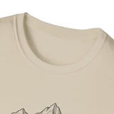 Surreal Hiker Shirt, Map to Mountains Illusion Art Tee, Hiker Gift, Hiking Tee, Outdoor Lover Gift