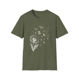 Surreal Garden Shirt, Dandelion Umbrellas Illusion Art Tee, Gardener Gift, Botanical Plant Tee
