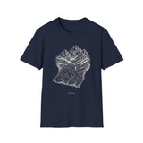 Surreal Hiker Shirt, Map to Mountains Illusion Art Tee, Hiker Gift, Hiking Tee, Outdoor Lover Gift
