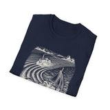 Surreal Farmer Shirt, Furrows to Waves Illusion Art Tee, Farmer Gift, Farm Tee, Homestead Gift
