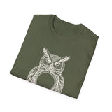 Surreal Bird Shirt, Pocket Watch Owl Illusion Art Tee, Bird Lover Gift, Birdwatching Tee