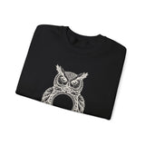 Surreal Bird Sweatshirt, Pocket Watch Owl Illusion Art Crewneck, Bird Lover Gift, Birdwatching Tee