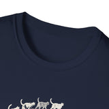 Surreal Cat Shirt, Endless Cat Staircase Illusion Art Tee, Cat Lover Gift, Vintage Engraving Cat Tee