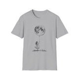 Surreal Celestial Shirt, Moon Balloon Illusion Art Tee, Moon Phase Tee, Mystical Witchy Gift