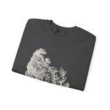Surreal Celestial Sweatshirt, Moon Lantern Illusion Art Crewneck, Moon Phase Tee, Mystical Witchy Gift