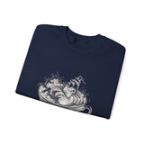 Surreal Tea Sweatshirt, Teacup Whirlpool Illusion Art Crewneck, Tea Lover Gift, Vintage Engraving Tee