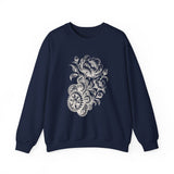 Surreal Engineer Sweatshirt, Blooming Gears Illusion Art Crewneck, Engineer Gift, Mechanic Tee, Vintage Engraving Tee