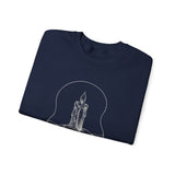 Surreal Bookish Sweatshirt, Candle River Illusion Art Crewneck, Book Lover Gift, Reader Tee, Dark Academia Shirt