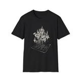 Surreal Architect Shirt, Blueprint Castle Illusion Art Tee, Architect Gift, Vintage Engraving Tee