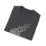 Surreal Farmer Shirt, Wheat to Birds Illusion Art Tee, Farmer Gift, Farm Tee, Homestead Gift