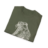 Surreal Hiker Shirt, Boot to Mountain Illusion Art Tee, Hiker Gift, Hiking Tee, Outdoor Lover Gift