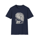 Surreal Cat Shirt, Shadow Tiger Illusion Art Tee, Cat Lover Gift, Vintage Engraving Cat Tee