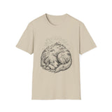 Surreal Dog Shirt, Sleeping Dog Mountain Illusion Art Tee, Dog Lover Gift, Vintage Engraving Dog Tee