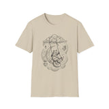 Surreal Celestial Shirt, Moon Swing Fox Illusion Art Tee, Moon Phase Tee, Mystical Witchy Gift