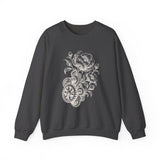 Surreal Engineer Sweatshirt, Blooming Gears Illusion Art Crewneck, Engineer Gift, Mechanic Tee, Vintage Engraving Tee