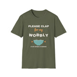 Please Clap for My Wobbly Bowl Shirt, Funny Pottery Shirt, Beginner Potter Gift, Ceramics Class Tee, Clay Artist T-Shirt