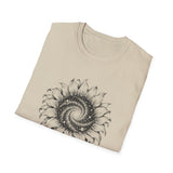 Surreal Garden Shirt, Sunflower Galaxy Illusion Art Tee, Gardener Gift, Botanical Plant Tee