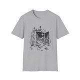 Surreal Christmas Shirt, Gift Box Forest Door Illusion Art Tee, Christmas Gift, Winter Holiday Tee