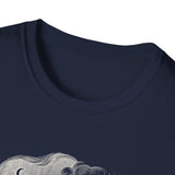 Surreal Dog Shirt, Fetch the Sun Illusion Art Tee, Dog Lover Gift, Vintage Engraving Dog Tee