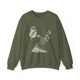 Surreal Garden Sweatshirt, Watering Can Birds Illusion Art Crewneck, Gardener Gift, Botanical Plant Tee