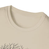 Surreal Forest Shirt, Moon Antlers Illusion Art Tee, Wildlife Nature Tee, Outdoor Lover Gift